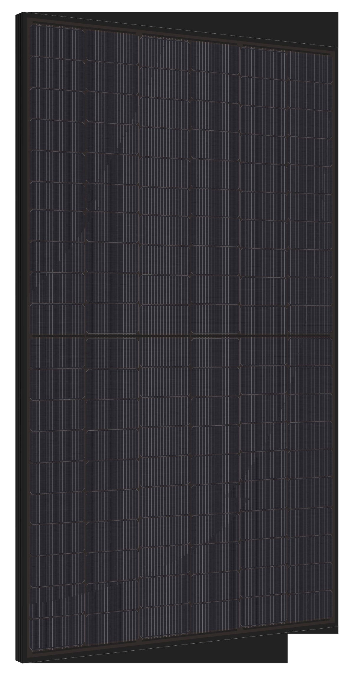 VSUN 120 Mono Cells Black/Black 490w Solar Panel - VSUN490N-120BMH-DG-BB — side angle
