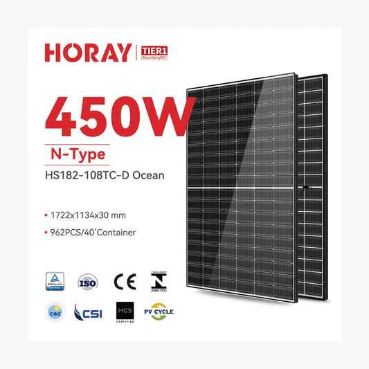Horay Solar HS430TC-MHO-D — solar module render
