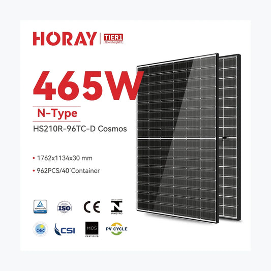 Horay Solar HS445TC-MHC-D — solar module render