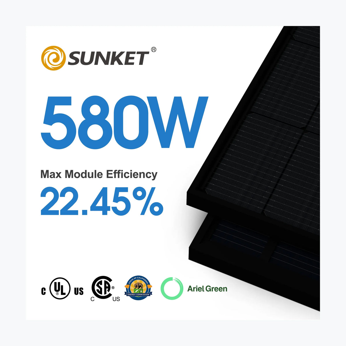 Sunket New Energy SKT580M10-144S2 — Sunket New Energy module (ENF-verified)